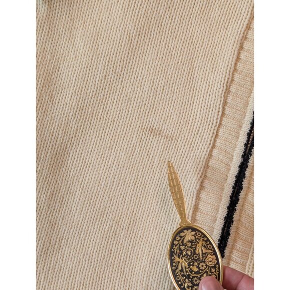 Pilgrim Spotswear Vintage 60s Men's Cream knit Wool Cowichan Style Zip Sweater S - Picture 12 of 15